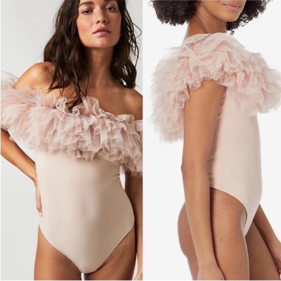 Free People Tops - NWT Free People Big Love Bodysuit in Dusty Pink Size XS.